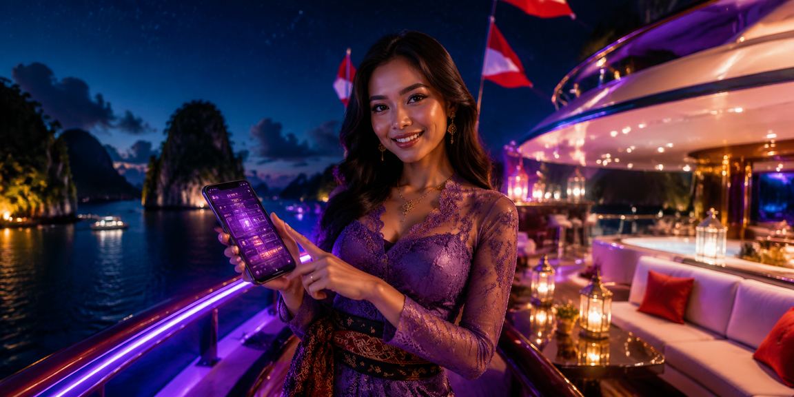 Tampilan VIP experience penuh cahaya neon di sultan122
